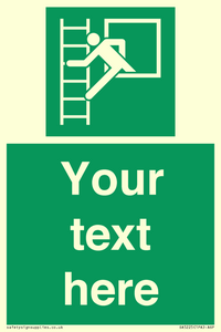 Custom Emergency Escape Ladder Sign